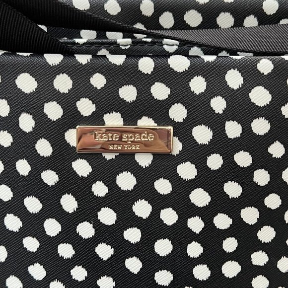 Kate Spade Baby Diaper Bag Black Polka‎ Dot Kaylie Changing Pad Shoulder Strap - Picture 9 of 16